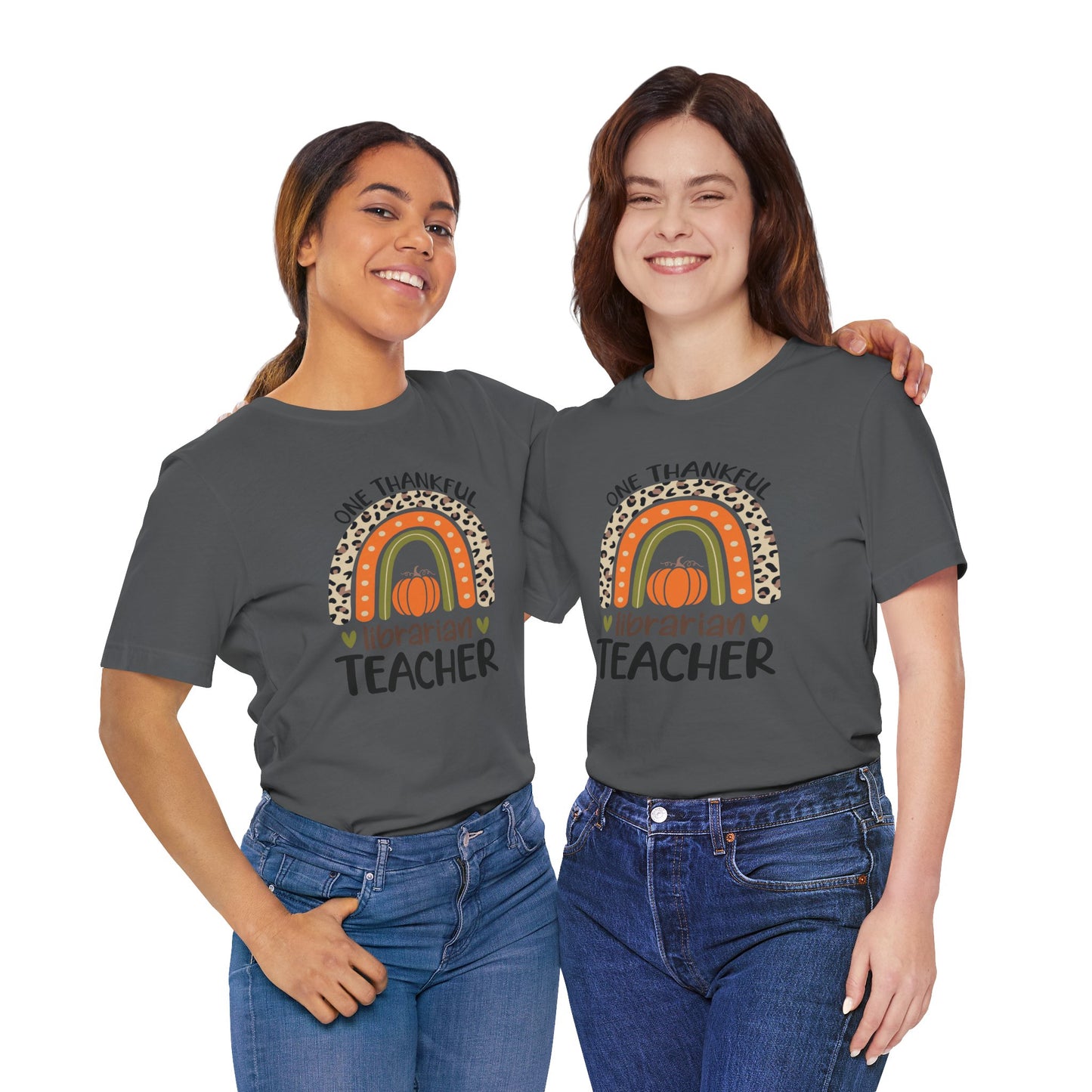 ONE THANKFUL LIBRARIAN TEACHER: Unisex Jersey Short Sleeve Tee