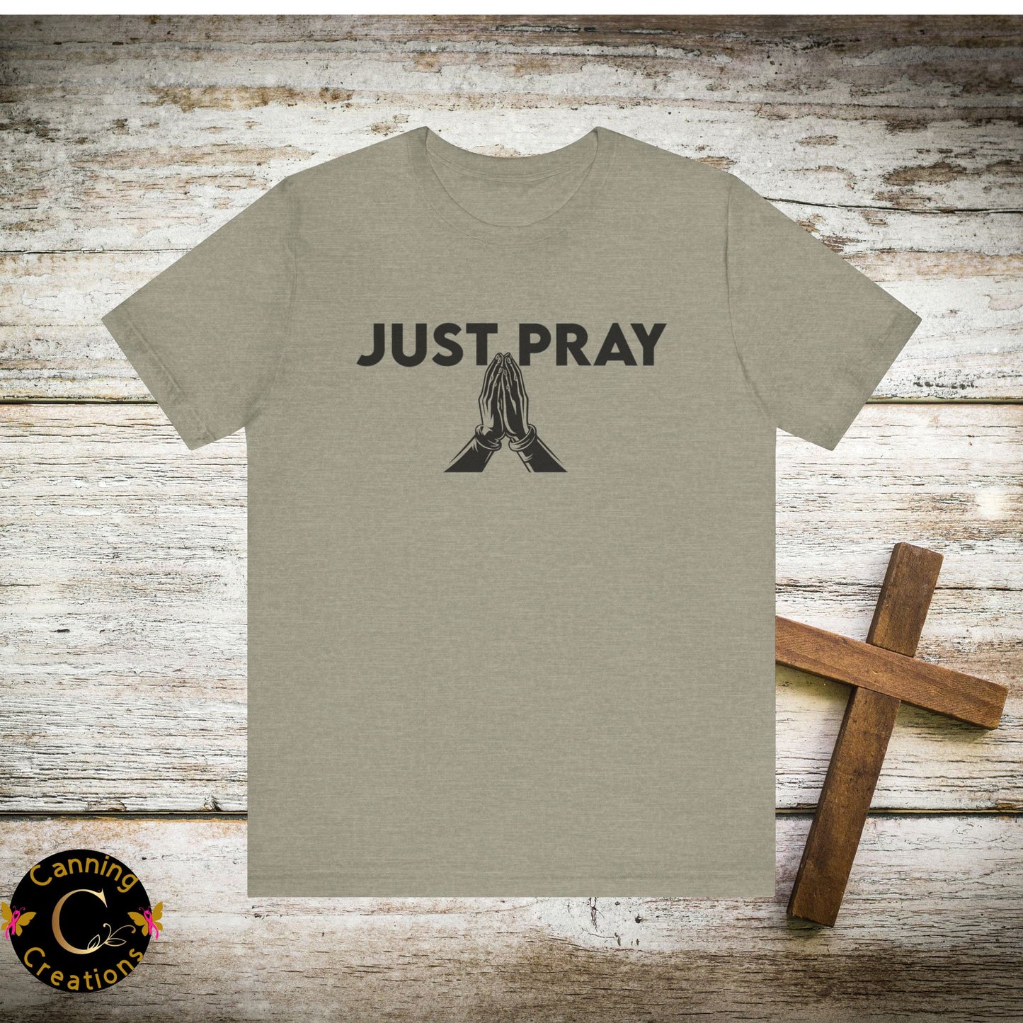 JUST PRAY, Unisex Jersey Short Sleeve Tee