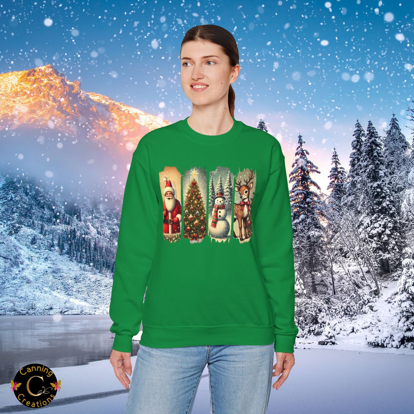 Retro Christmas: Unisex Heavy Blend™ Crewneck Sweatshirt