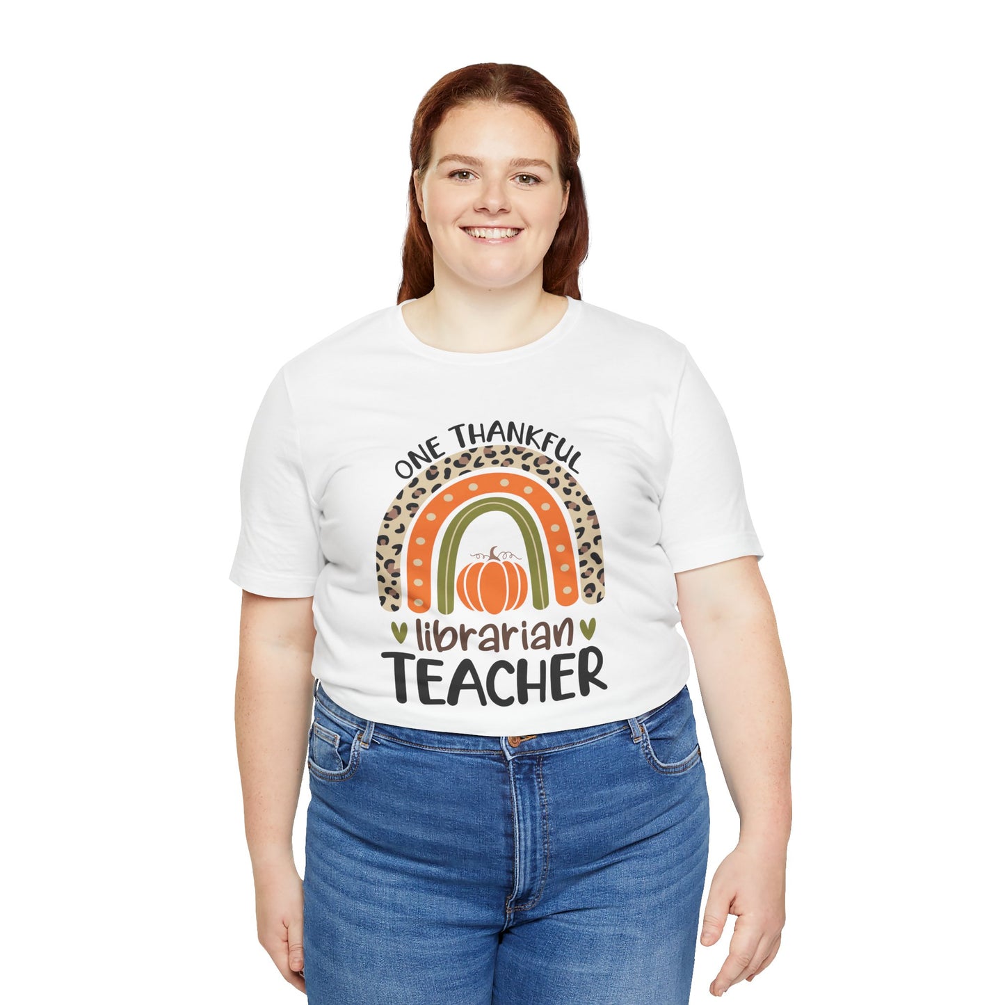 ONE THANKFUL LIBRARIAN TEACHER: Unisex Jersey Short Sleeve Tee