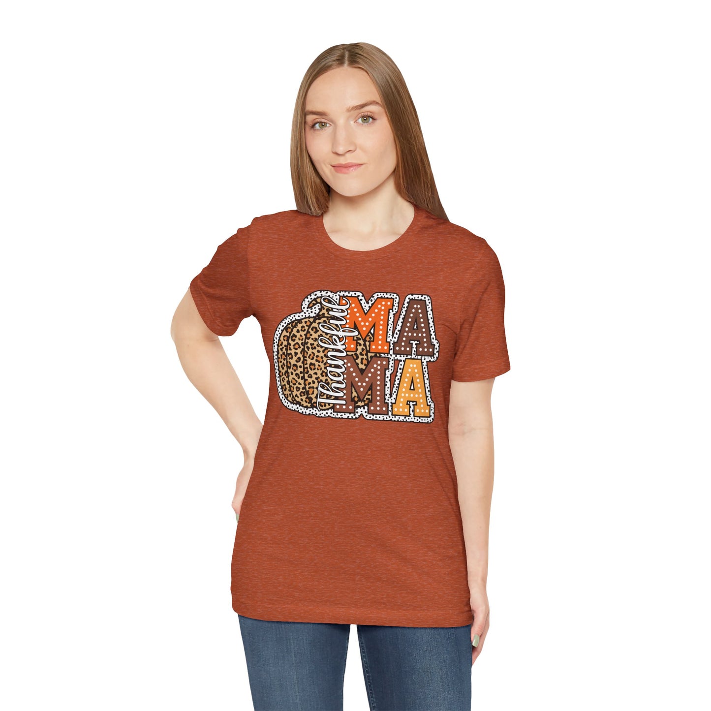 Thankful Mama Thanksgiving , Unisex Jersey Short Sleeve Tee