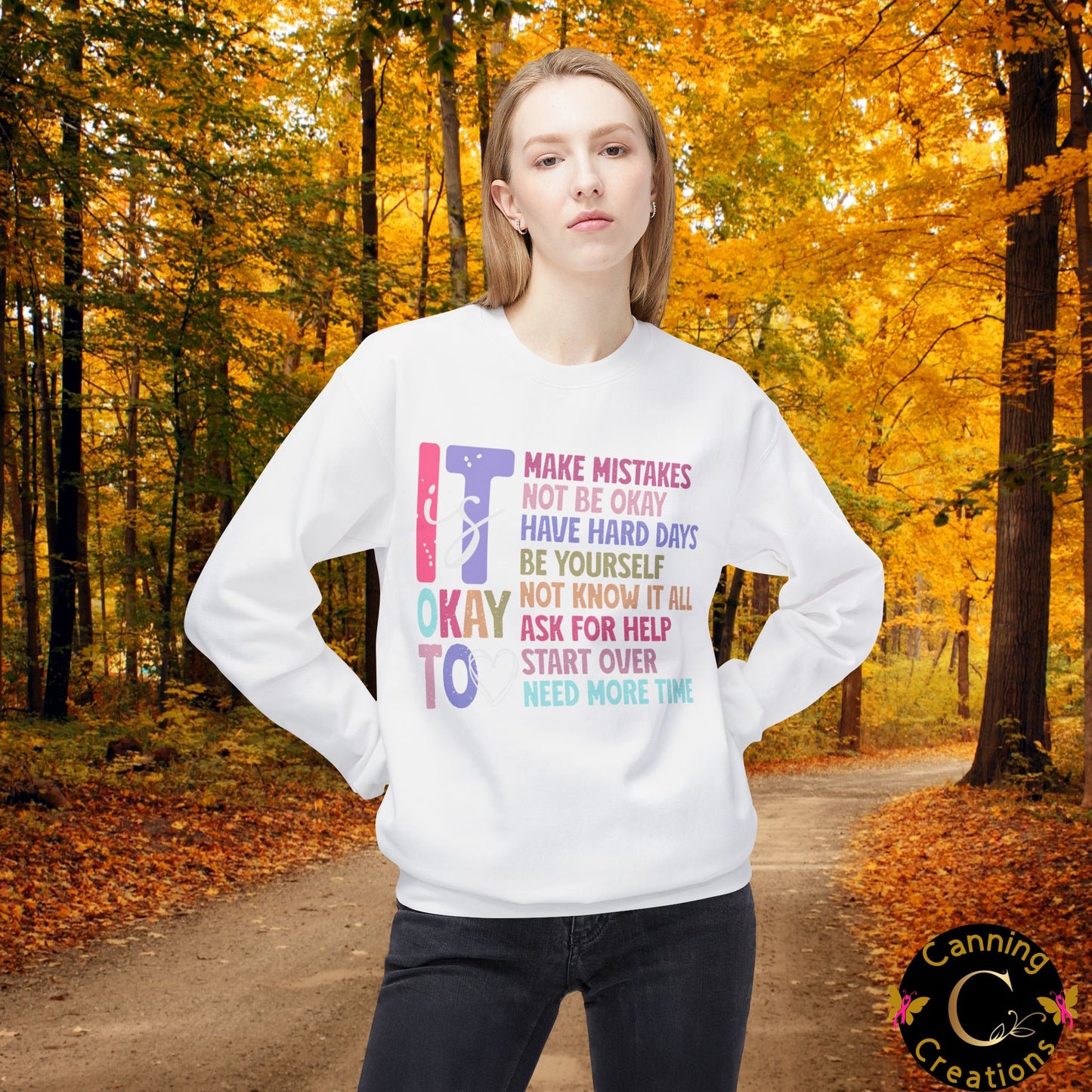 ITS OK TO: Unisex Midweight Softstyle Fleece Crewneck Sweatshirt