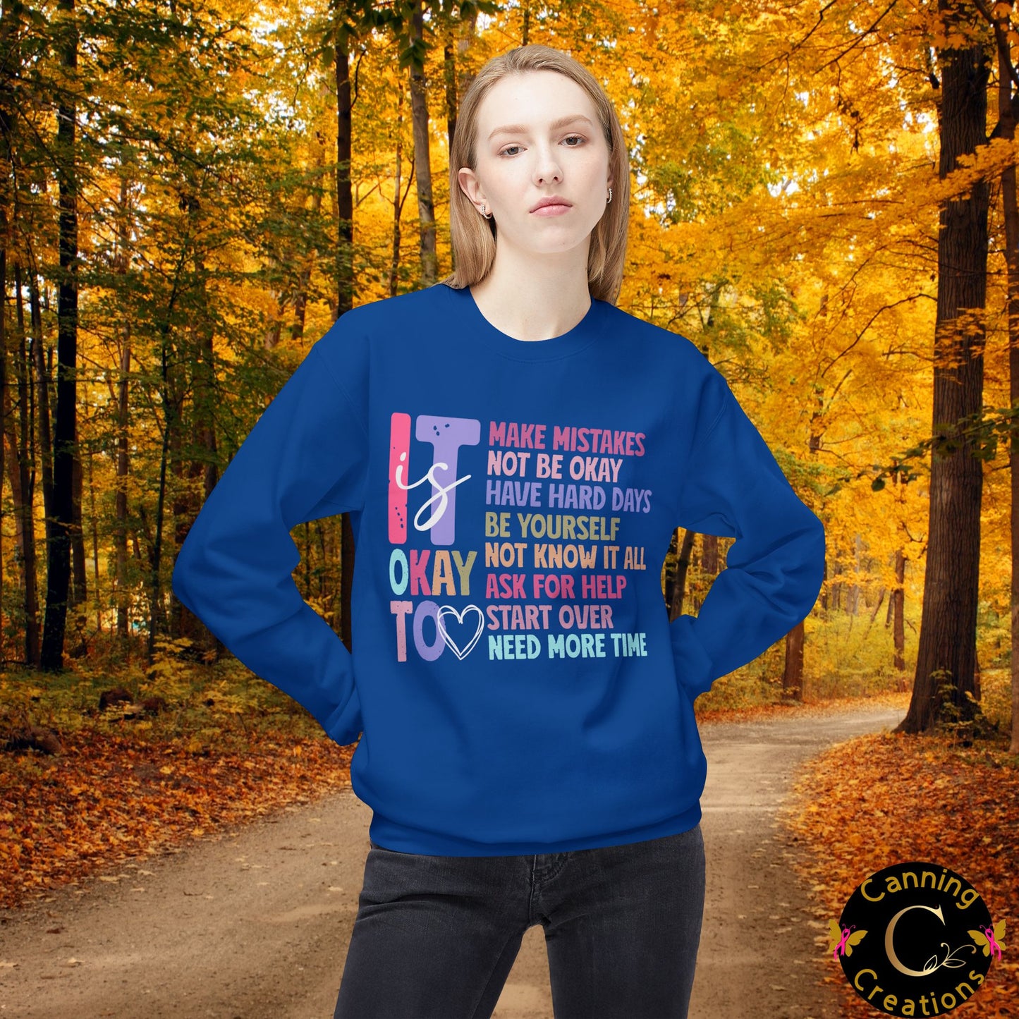 ITS OK TO: Unisex Midweight Softstyle Fleece Crewneck Sweatshirt