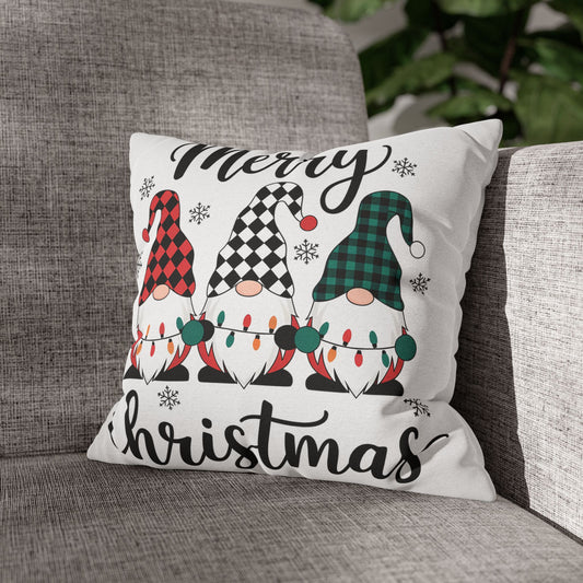Merry Christmas: Spun Polyester Square Pillowcase