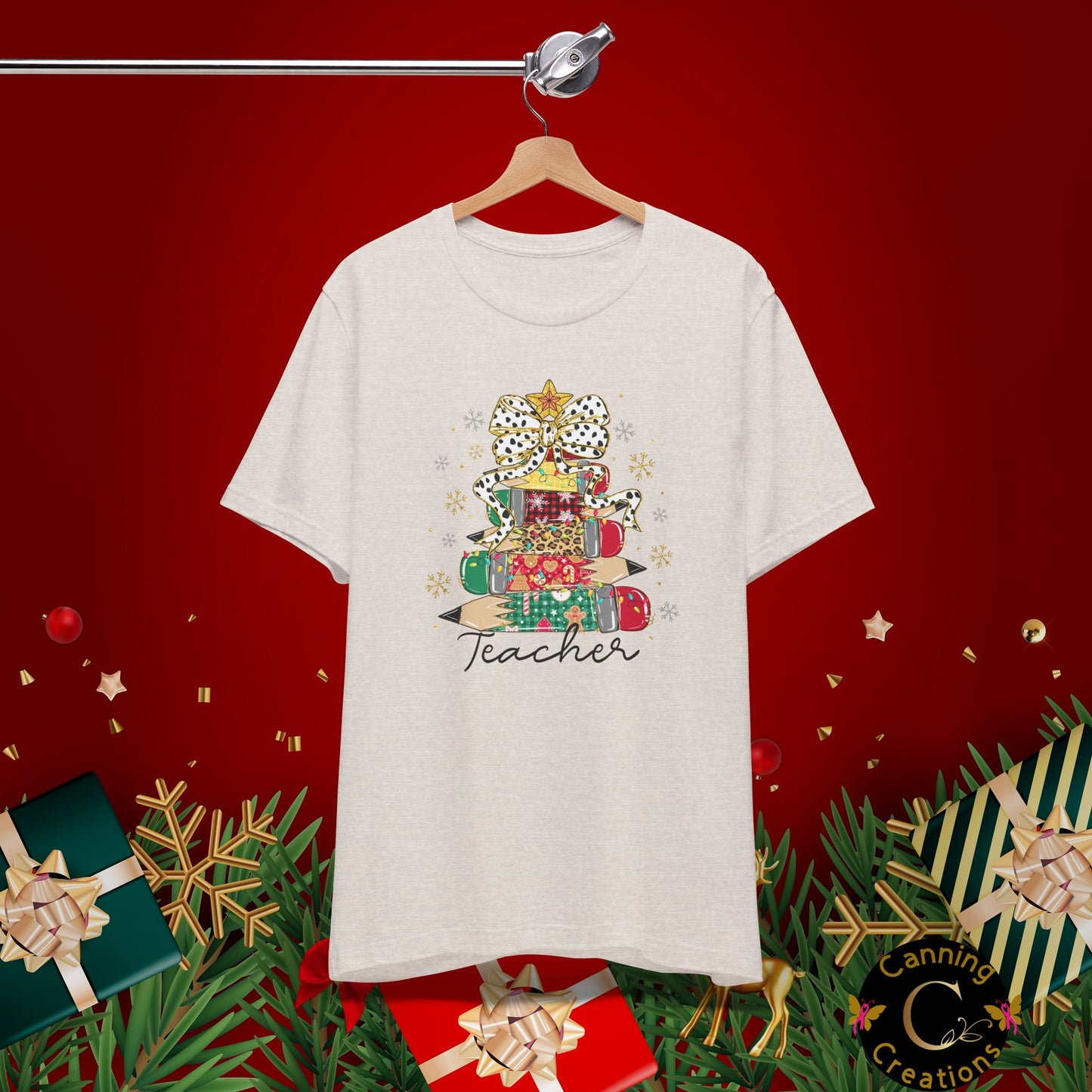 Teacher Pencil Christmas Tree T-Shirt