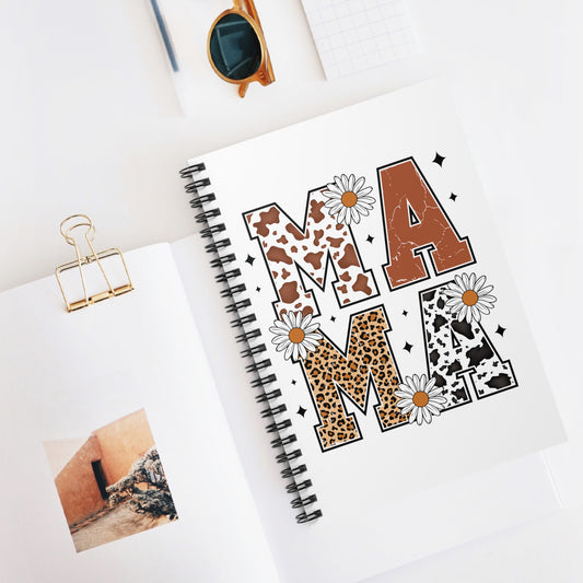 MaMa Spiral Notebook - Ruled Line, Mother's Day Gift, Mom Journal, Writing Notebook, Gift for Her, Personalized Notepad