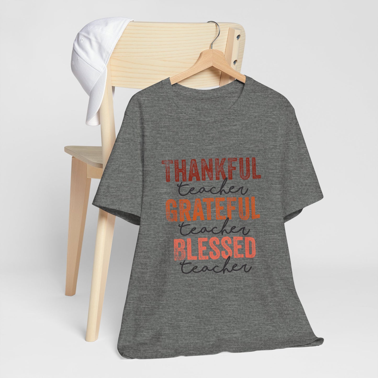 Teacher T-Shirt - Thankful, Grateful, Blessed Design