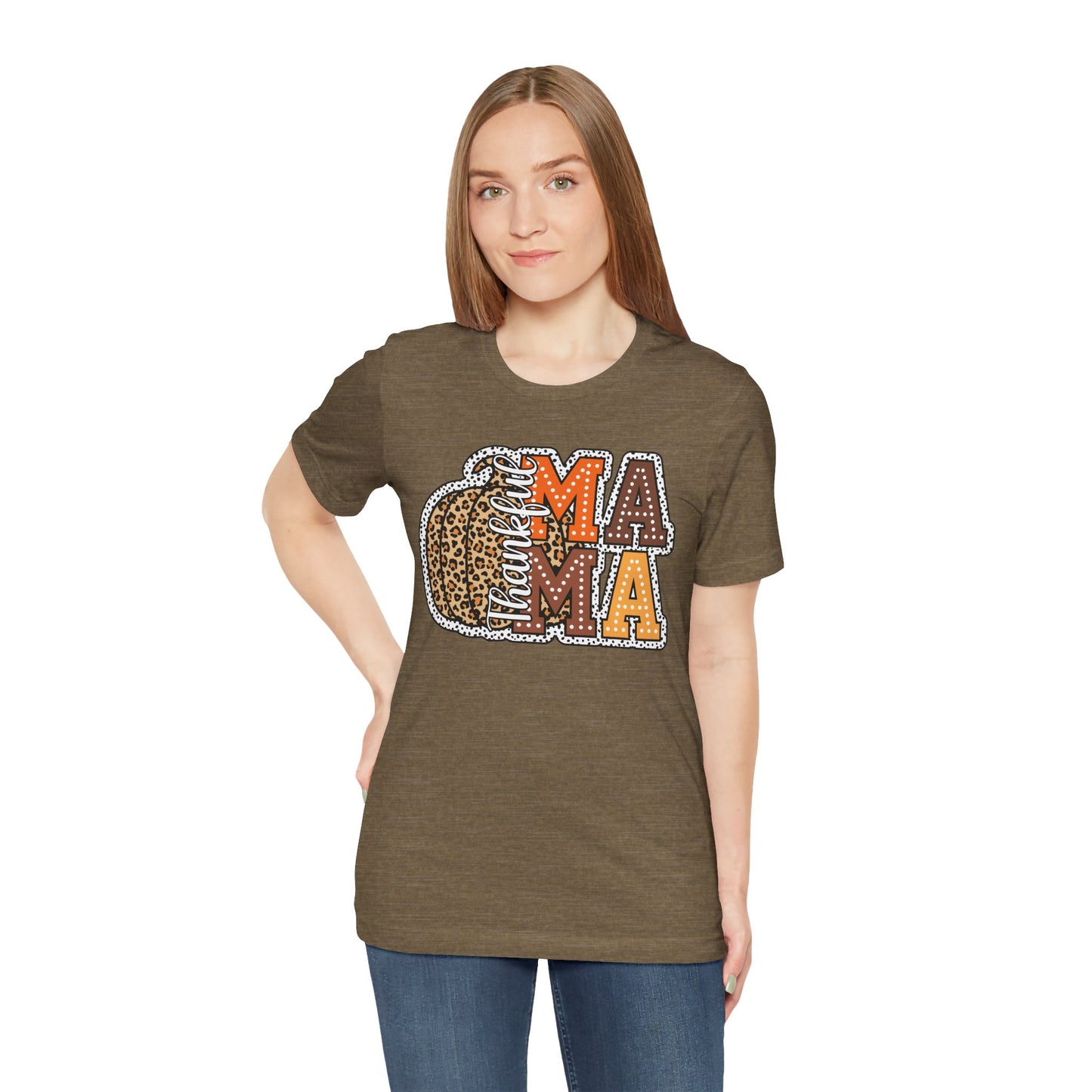 Thankful Mama Thanksgiving , Unisex Jersey Short Sleeve Tee