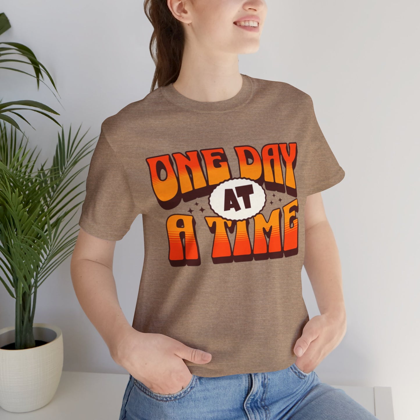 Motivational Unisex Tee - One Day at a Time Design