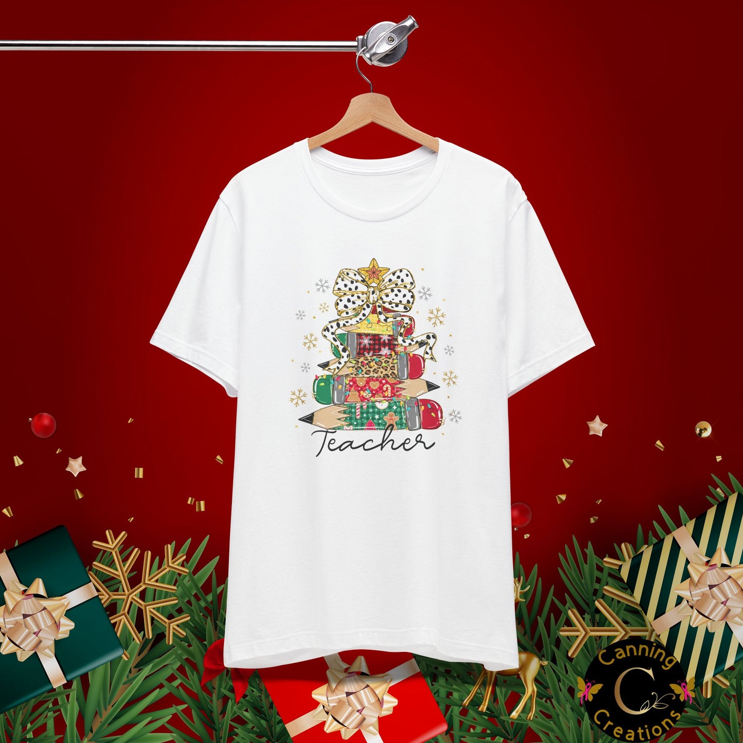 Teacher Pencil Christmas Tree T-Shirt