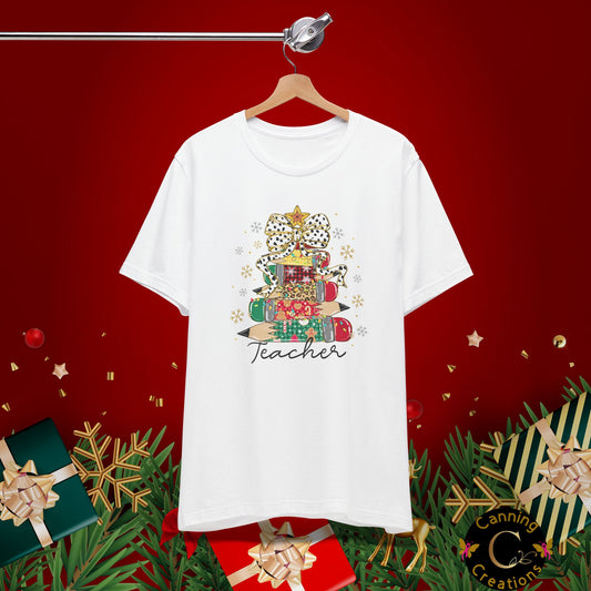 Teacher Pencil Christmas Tree T-Shirt