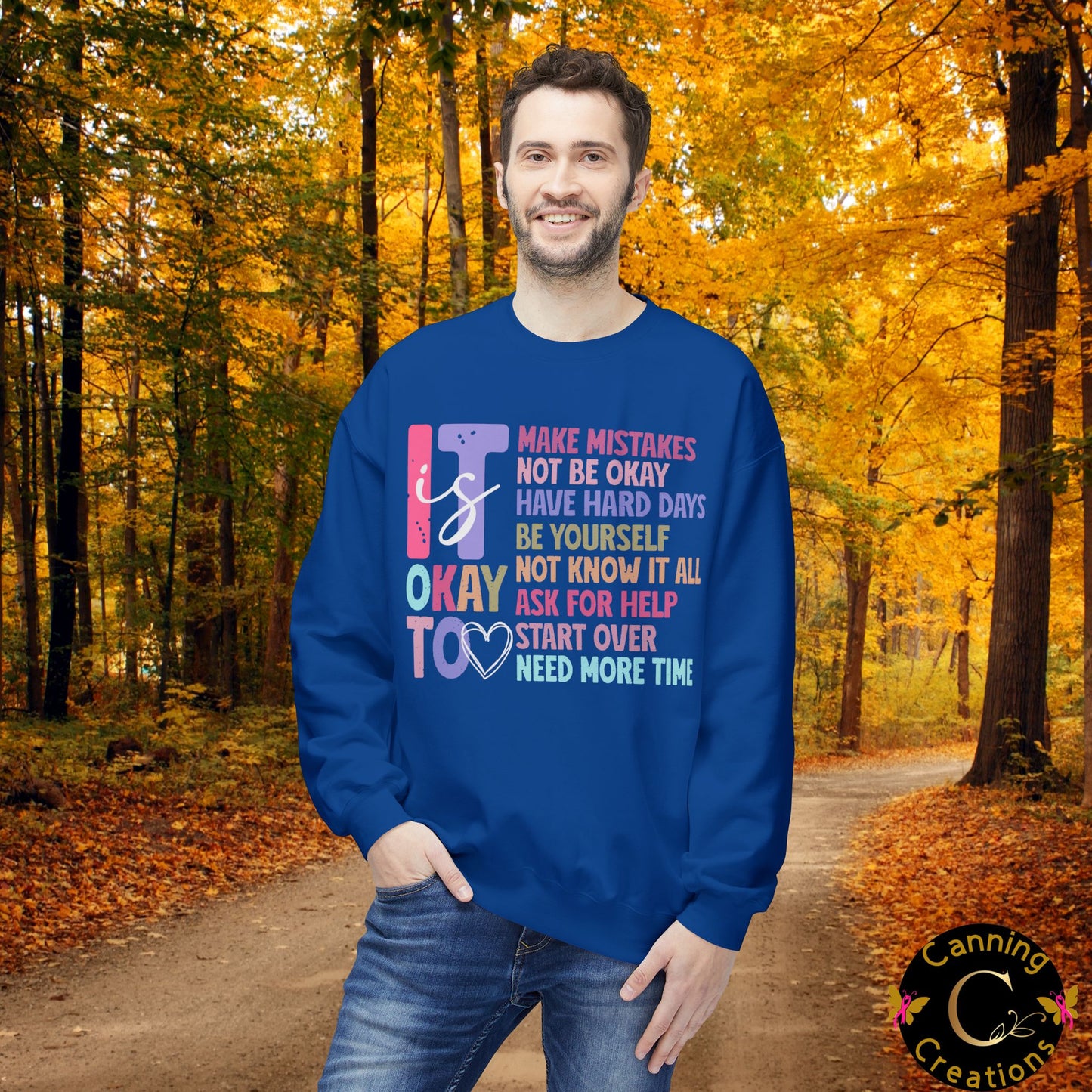 ITS OK TO: Unisex Midweight Softstyle Fleece Crewneck Sweatshirt