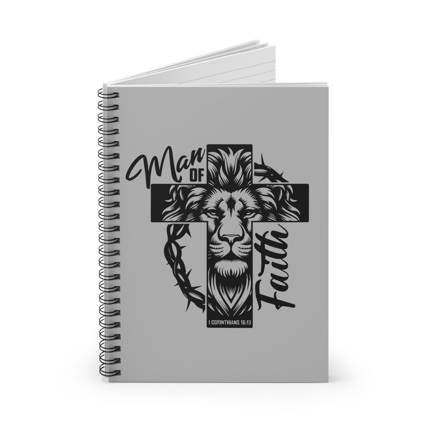 Man of Faith Spiral Notebook - Ruled Line, Keep your prayers, Bible Study Notebook