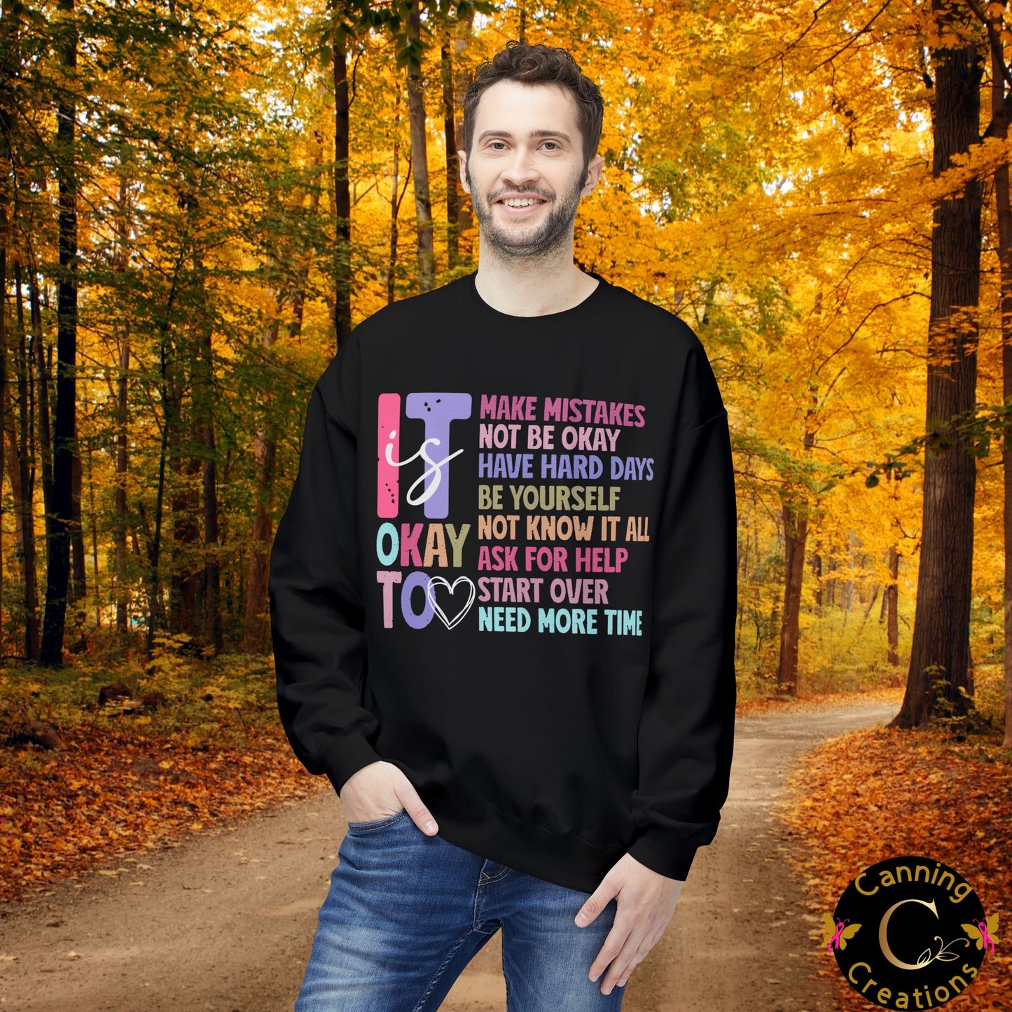 ITS OK TO: Unisex Midweight Softstyle Fleece Crewneck Sweatshirt