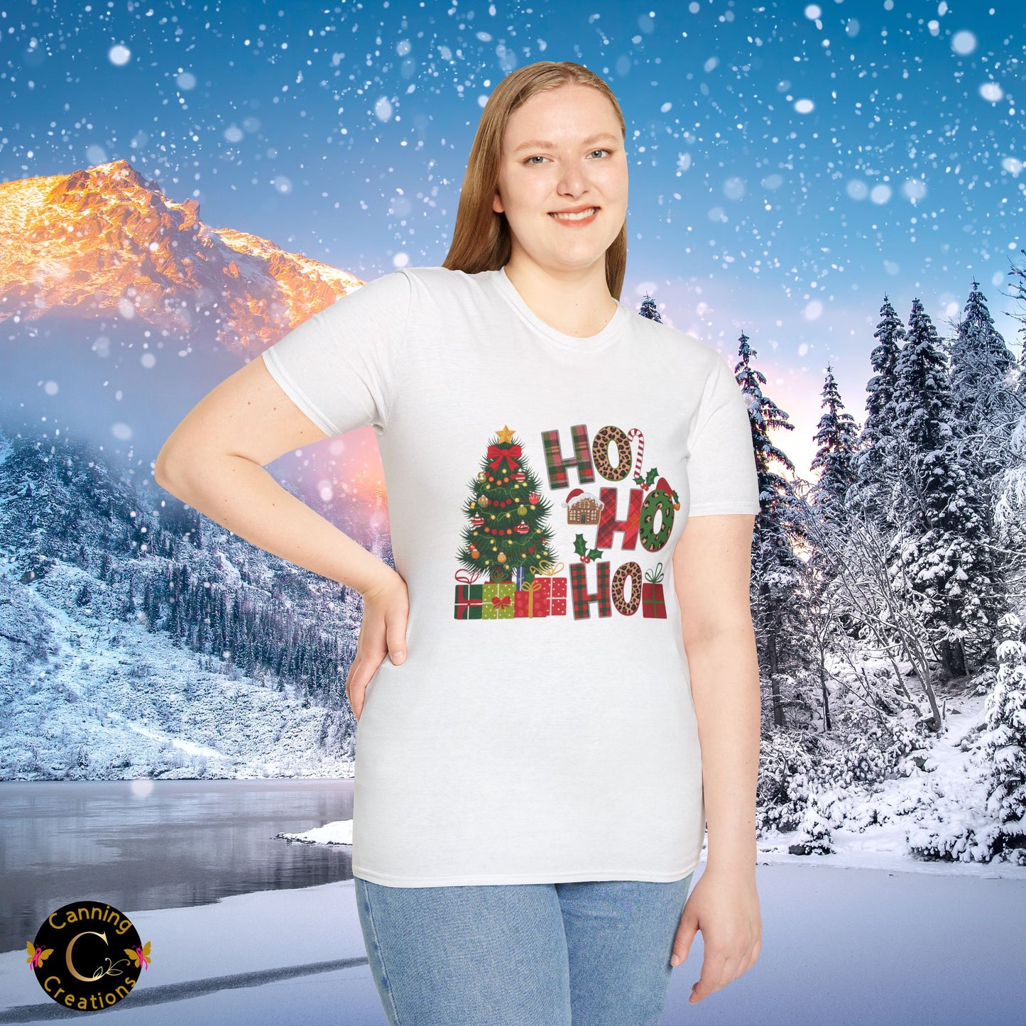 Ho Ho Ho Christmas Tree: Unisex Softstyle T-Shirt