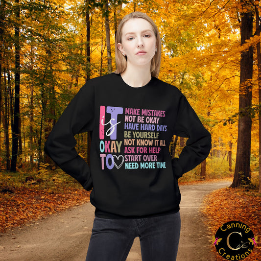 ITS OK TO: Unisex Midweight Softstyle Fleece Crewneck Sweatshirt