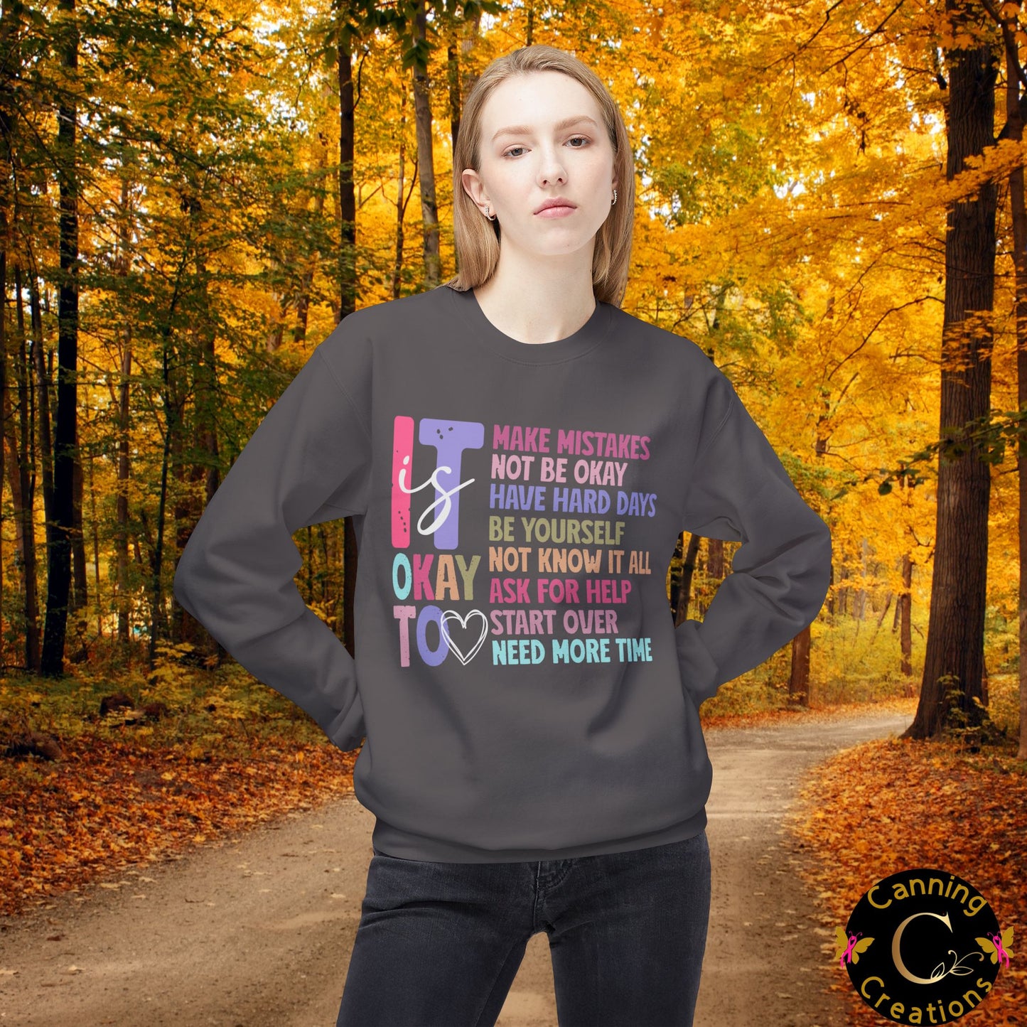 ITS OK TO: Unisex Midweight Softstyle Fleece Crewneck Sweatshirt
