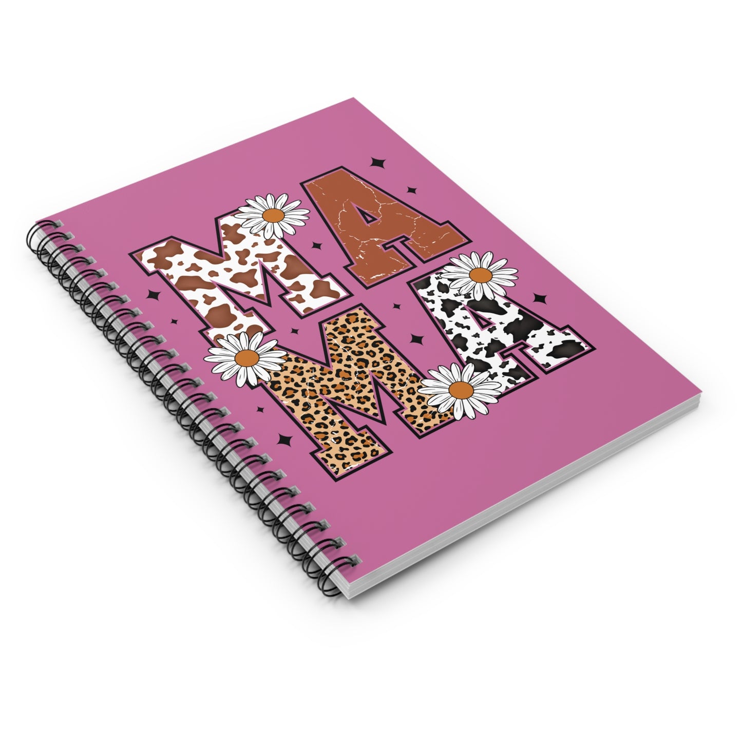 Pink MAMA Spiral Notebook - Ruled LinePrayer Journal Notebook, Christian, Faith Bible Study Diary, Scripture Writing, Religious Gift, Inspirational