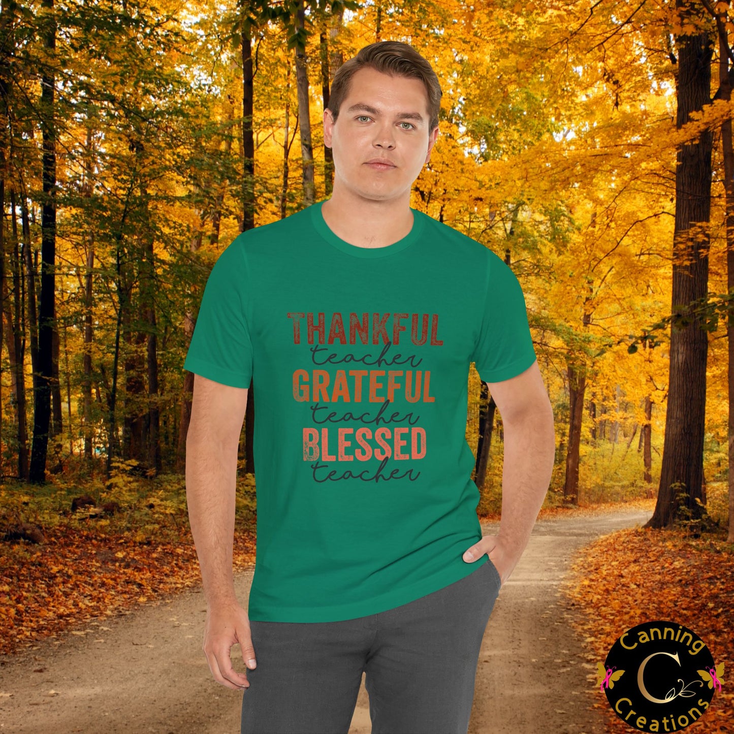 Teacher T-Shirt - Thankful, Grateful, Blessed Design