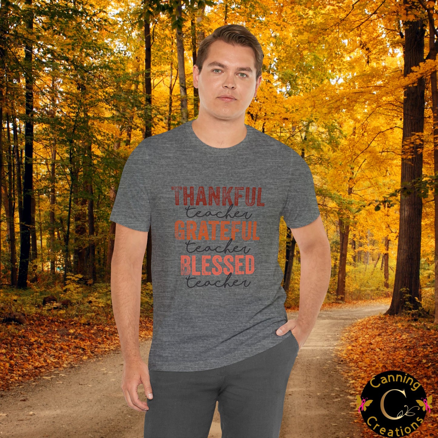 Teacher T-Shirt - Thankful, Grateful, Blessed Design