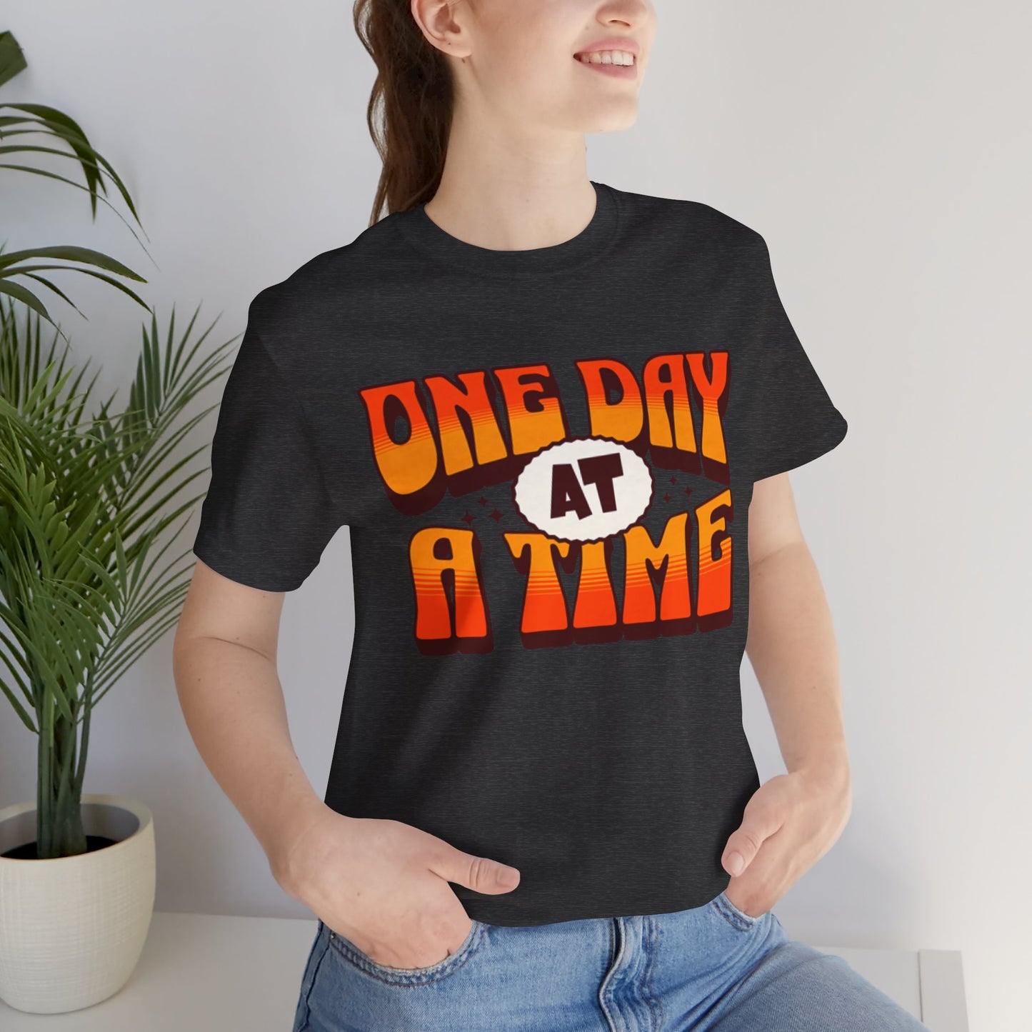 Motivational Unisex Tee - One Day at a Time Design