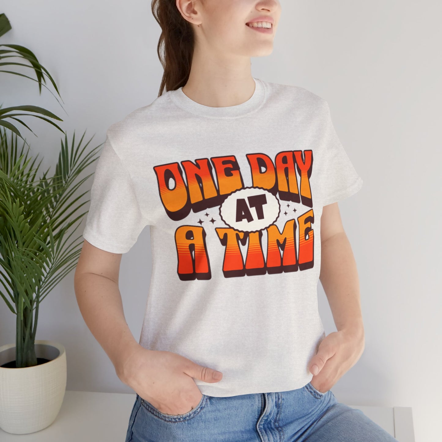 Motivational Unisex Tee - One Day at a Time Design
