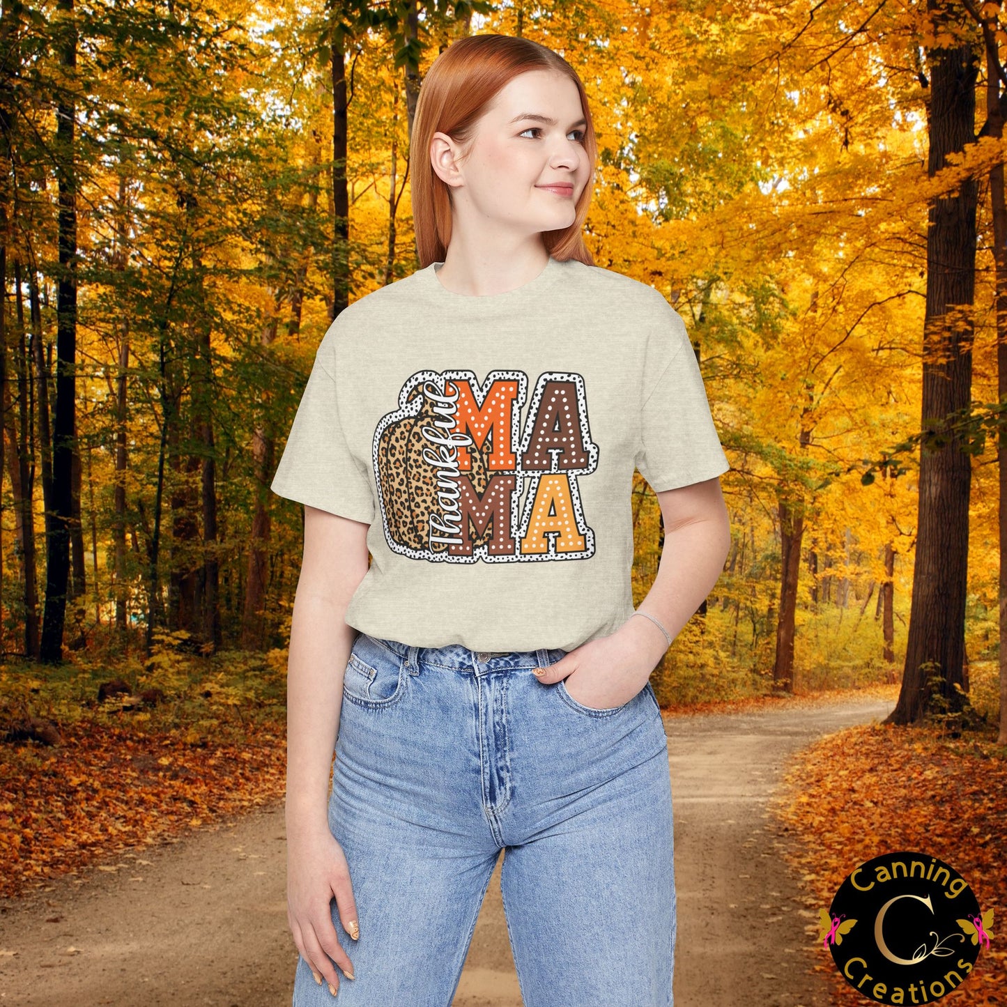 Thankful Mama Thanksgiving , Unisex Jersey Short Sleeve Tee