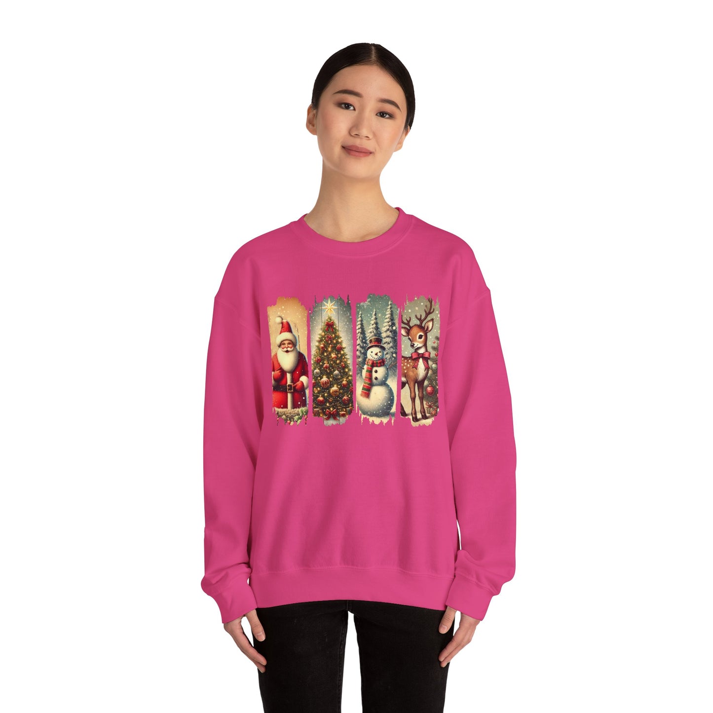 Retro Christmas: Unisex Heavy Blend™ Crewneck Sweatshirt