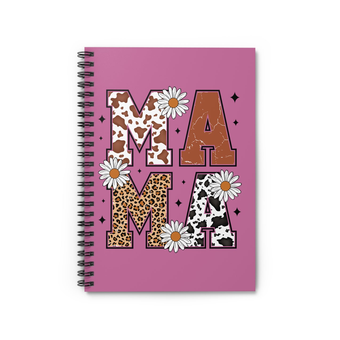 Pink MAMA Spiral Notebook - Ruled LinePrayer Journal Notebook, Christian, Faith Bible Study Diary, Scripture Writing, Religious Gift, Inspirational