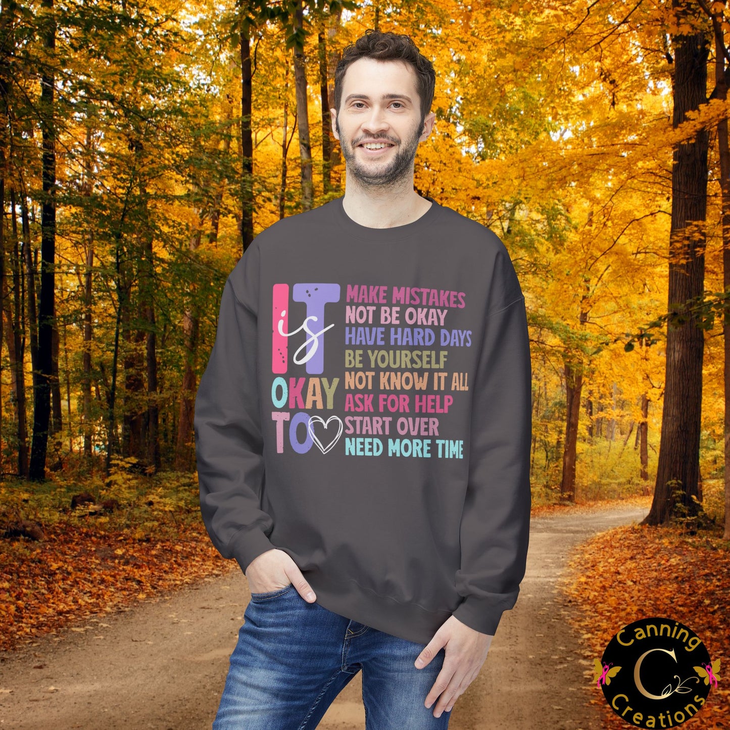 ITS OK TO: Unisex Midweight Softstyle Fleece Crewneck Sweatshirt