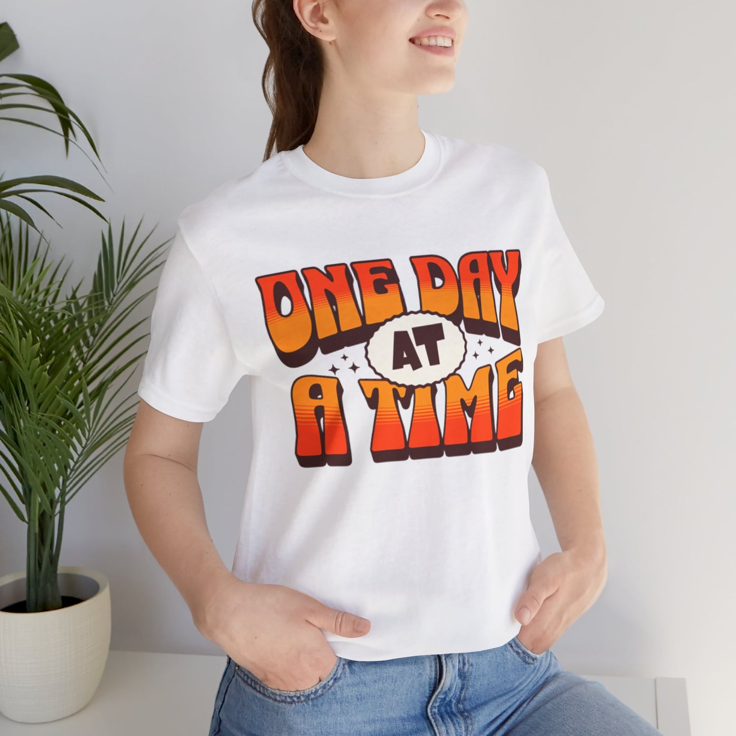Motivational Unisex Tee - One Day at a Time Design