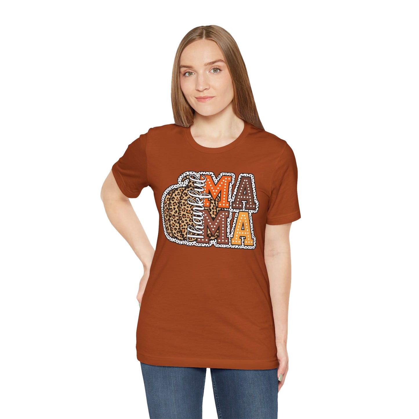 Thankful Mama Thanksgiving , Unisex Jersey Short Sleeve Tee