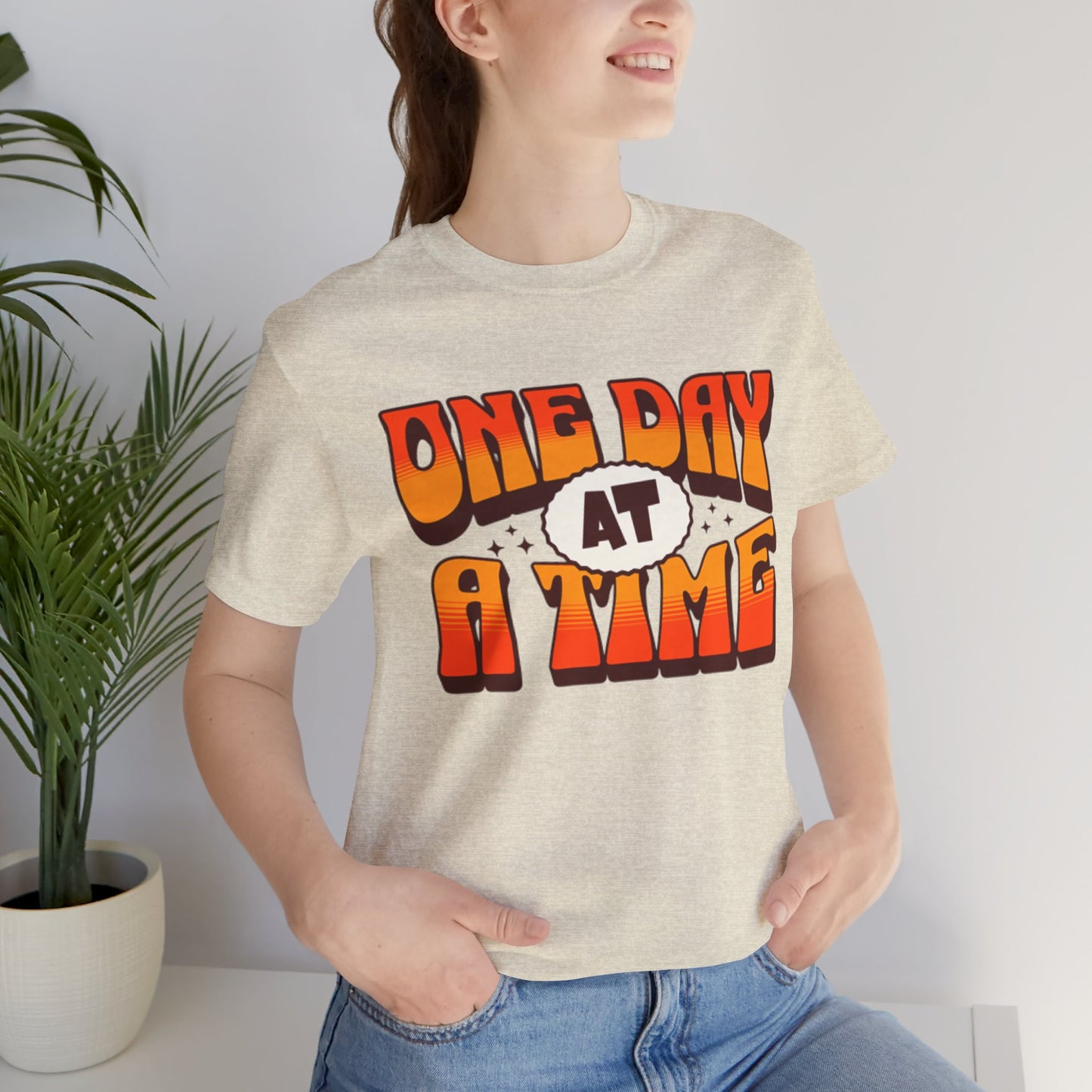 Motivational Unisex Tee - One Day at a Time Design