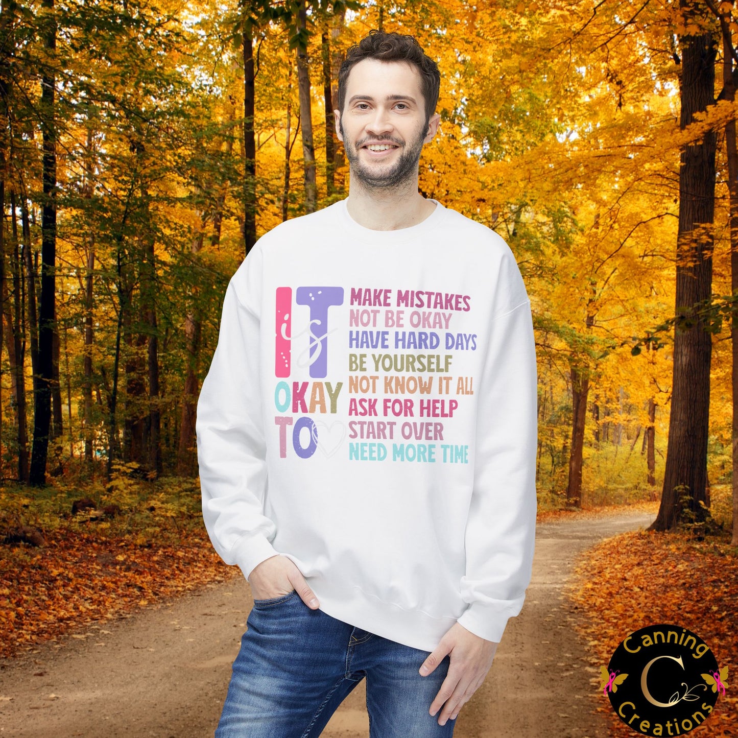 ITS OK TO: Unisex Midweight Softstyle Fleece Crewneck Sweatshirt