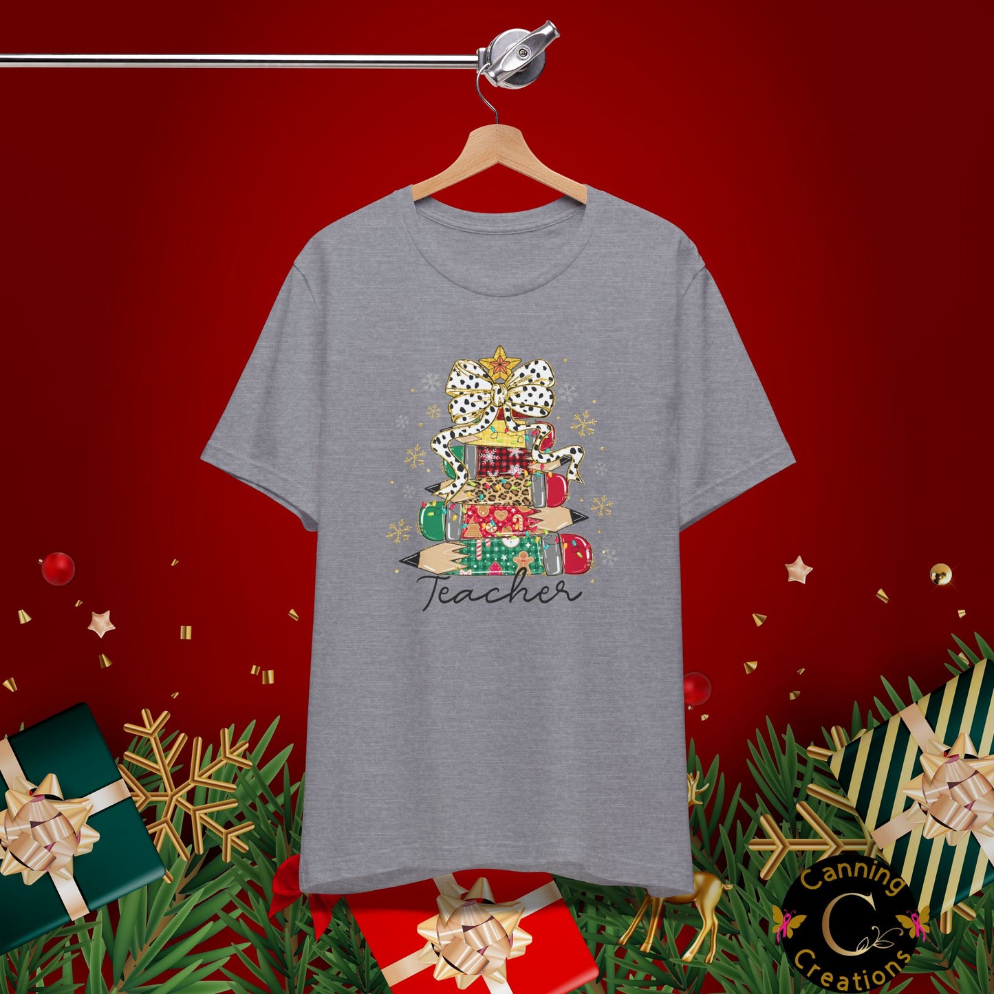 Teacher Pencil Christmas Tree T-Shirt