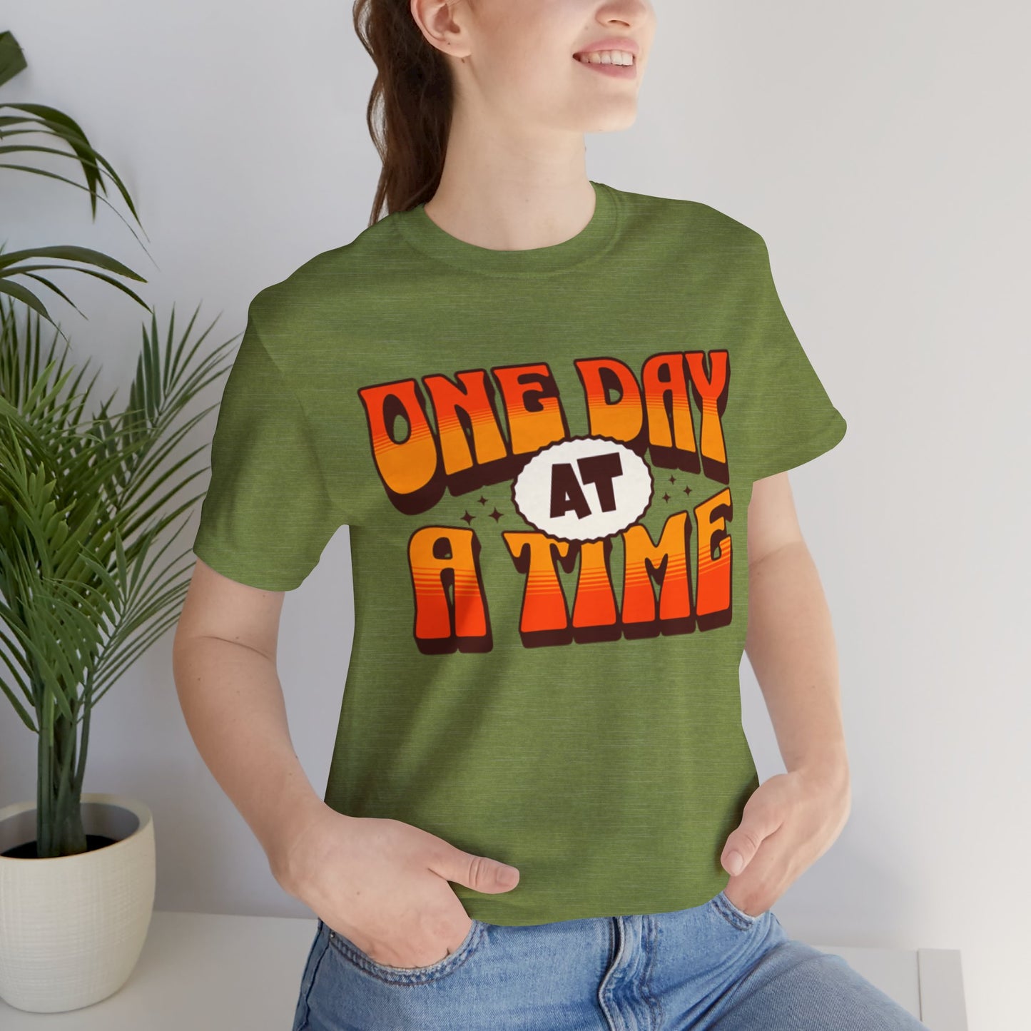 Motivational Unisex Tee - One Day at a Time Design