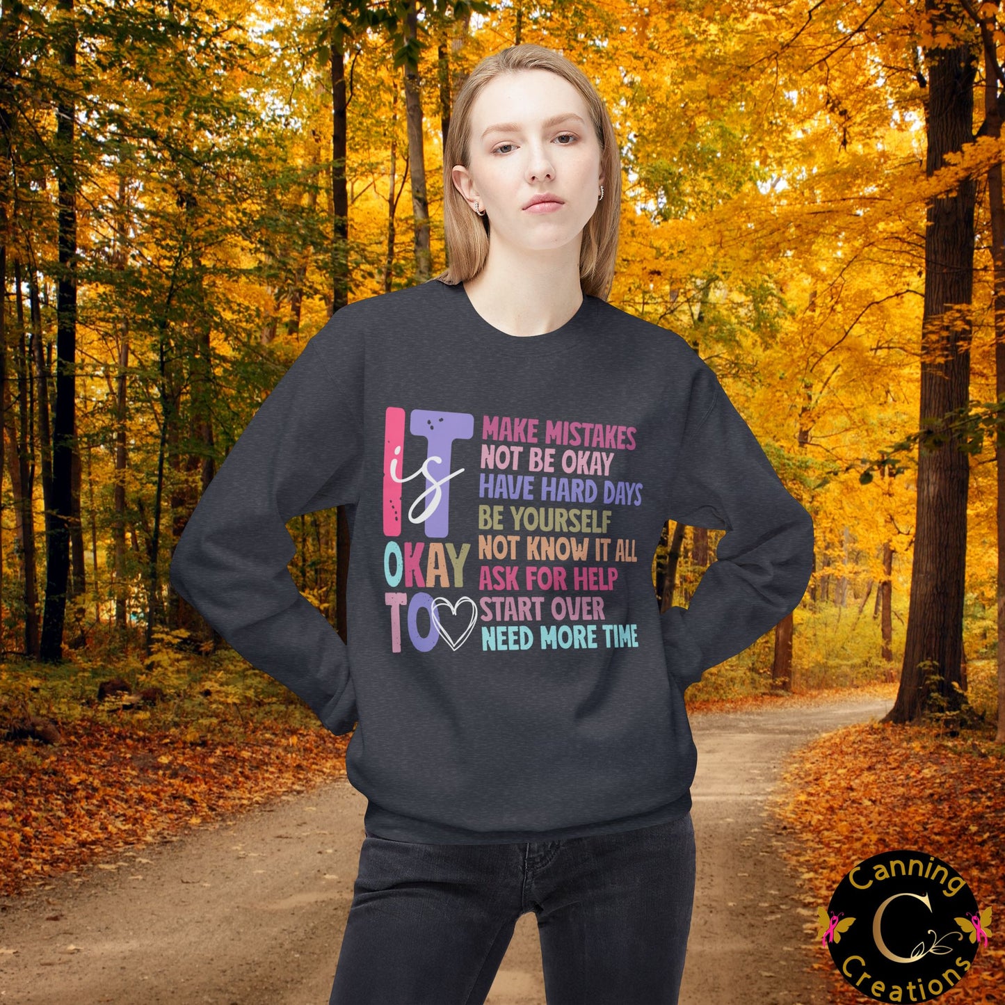 ITS OK TO: Unisex Midweight Softstyle Fleece Crewneck Sweatshirt