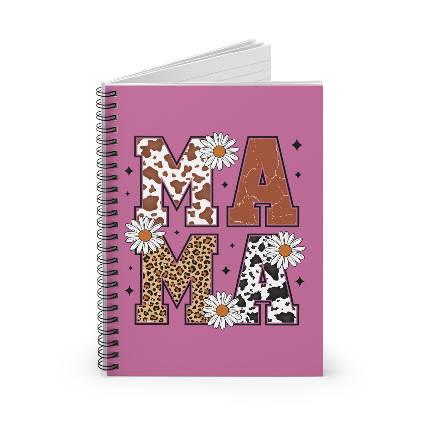 Pink MAMA Spiral Notebook - Ruled LinePrayer Journal Notebook, Christian, Faith Bible Study Diary, Scripture Writing, Religious Gift, Inspirational