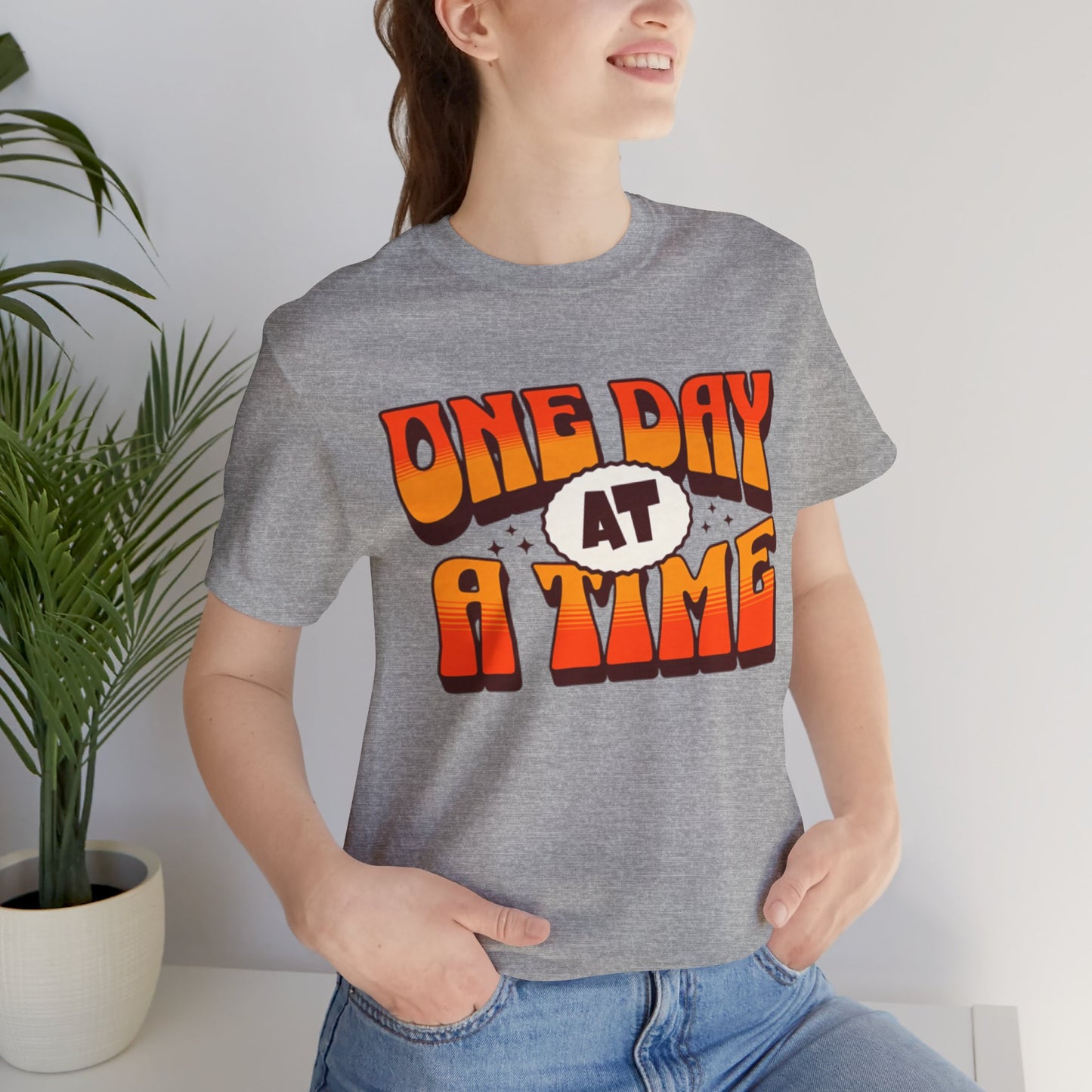Motivational Unisex Tee - One Day at a Time Design