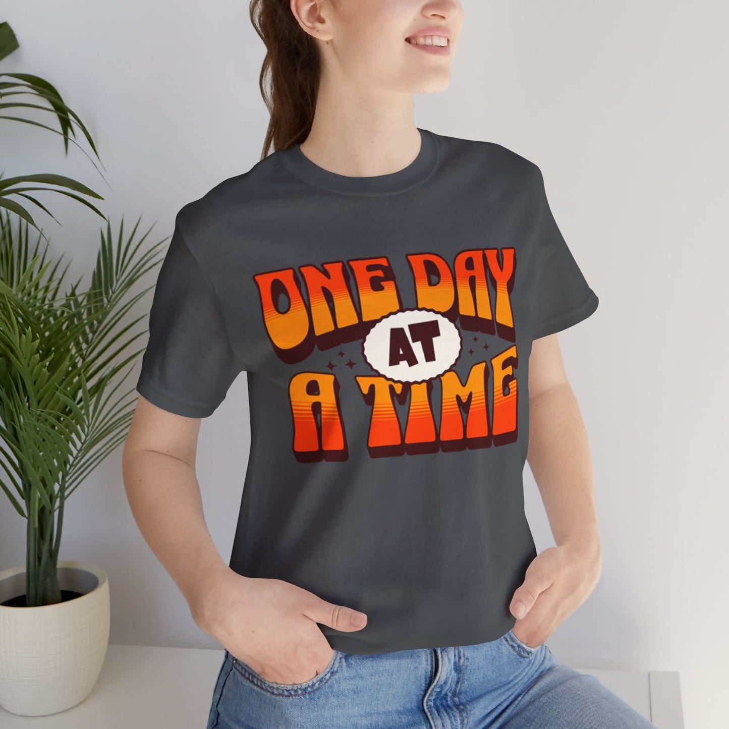 Motivational Unisex Tee - One Day at a Time Design