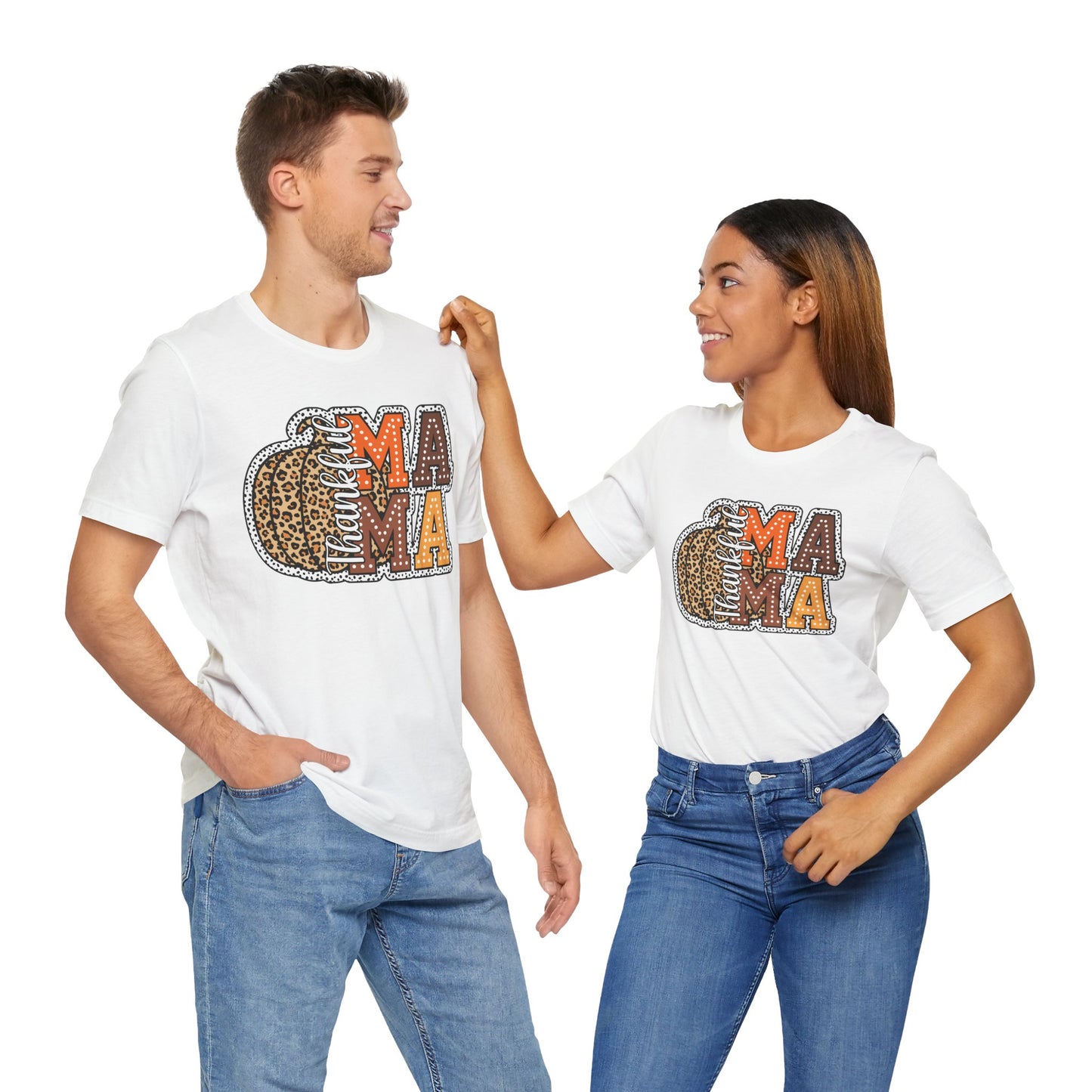 Thankful Mama Thanksgiving , Unisex Jersey Short Sleeve Tee
